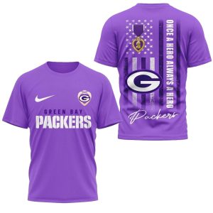 Green Bay Packers National Purple Heart Day AOP T Shirt