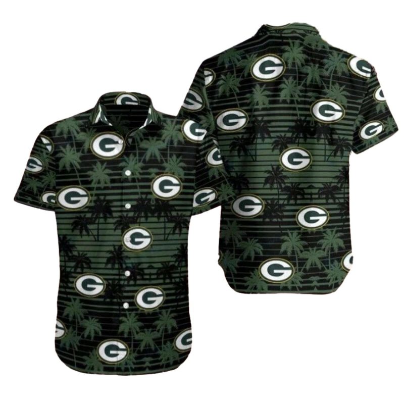 Green Bay Packers Palm Night Hawaiian Shirt 1