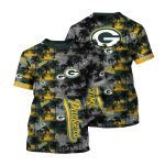 Green Bay Packers Palm Trees Graphic AOP T-Shirt