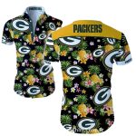 Green Bay Packers Pineapple Floral Tropical Hawaiian Shirt - Summer