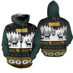 Green Bay Packers Reindeer Xmas Ugly Sweater Aop Hoodie