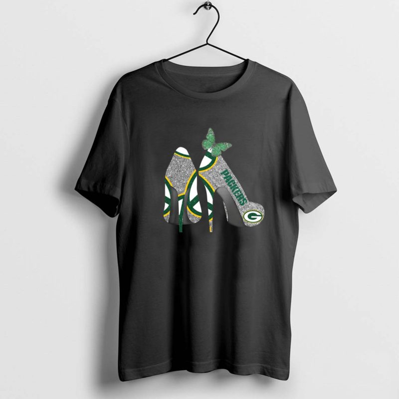 Green Bay Packers Rhinestone High Heels Shirt T Shirt 1 0
