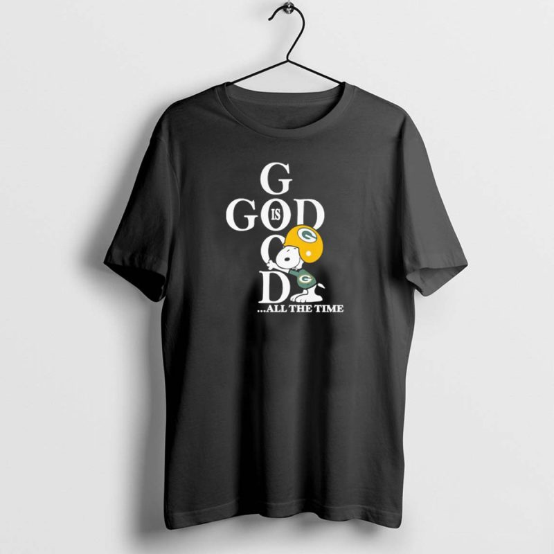 Green Bay Packers Snoopy God Is Good All The Time Football Helmet T Shirt 1 1 T Shirt 1 1
