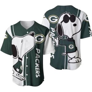 Green Bay Packers Snoopy Lover Baseball Jersey