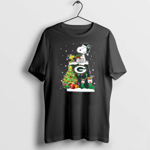 Green Bay Packers Snoopy & Woodstock Christmas Shirt