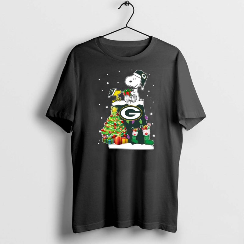 Green Bay Packers Snoopy Woodstock Christmas Shirt T Shirt 1 0