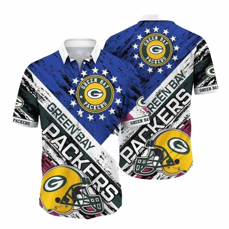 Green Bay Packers Starlit Field Vintage Hawaiian Shirt 1
