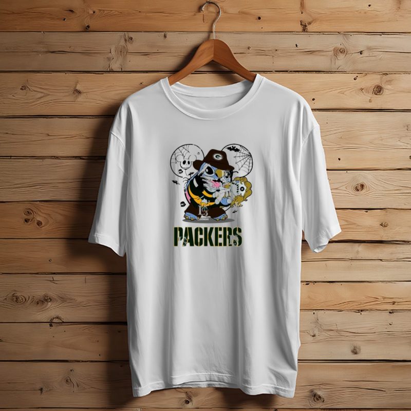 Green Bay Packers Stitch Freddy Krueger Halloween Packers T Shirt T Shirt 1 1