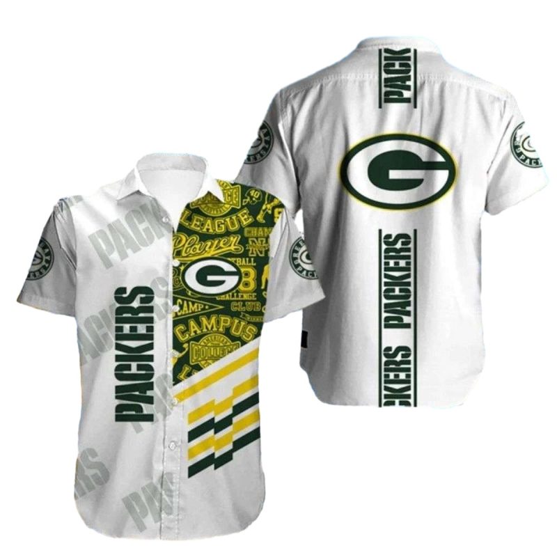 Green Bay Packers Tailgate Party White Hawaiian Shirt 1
