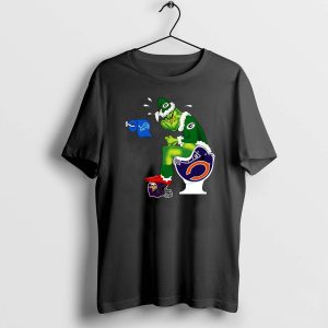Green Bay Packers The Grinch Toilet Minnesota Vikings Chicago Bears Detroit Lions Christmas Shirt
