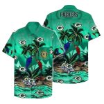 Green Bay Packers Tropical Birds And Palm Trees Hawaiian Shirt