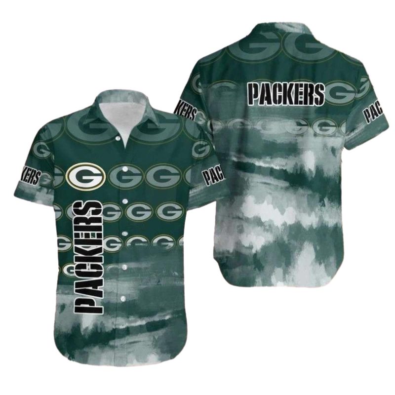 Green Bay Packers Watercolor Hawaiian Shirt 1