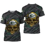 Green Bay Packers Wings Skull AOP T-Shirt