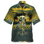 Green Bay Packers With Baby Yoda And Tropical Vibes 2025 Hawaiian Shirt