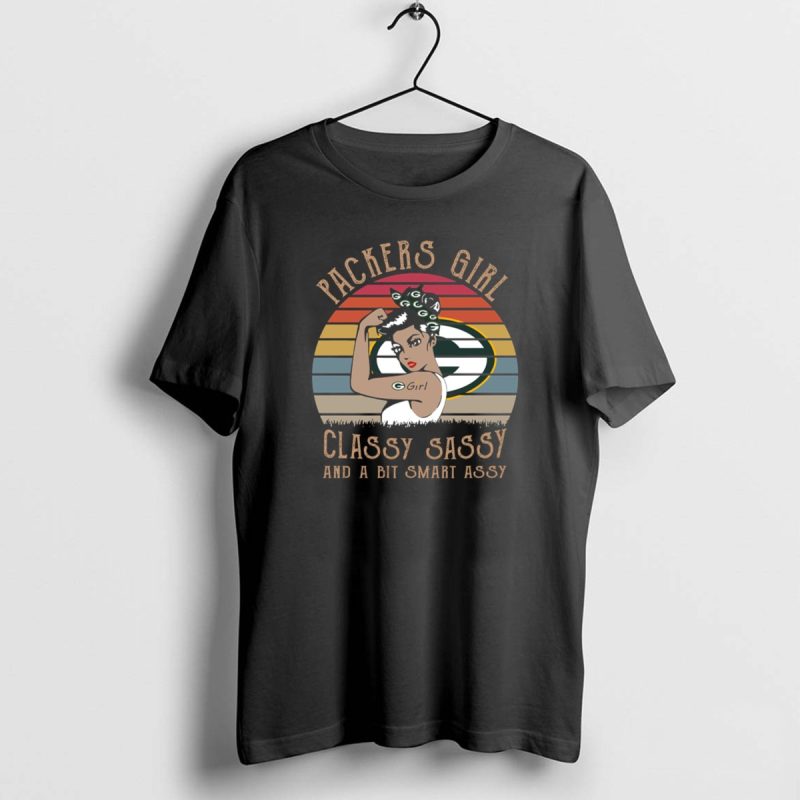 Green Bay Packers Girl Classy Sassy And A Bit Smart Assy Vintage Shirt T Shirt 1 0