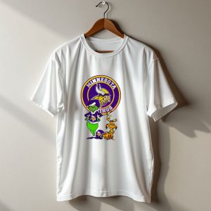 Grinch And Max Minnesota Vikings Christmas Fan Collaboration T Shirt