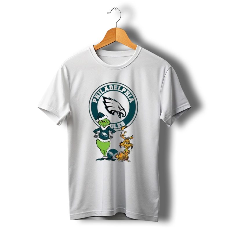 Grinch And Max Philadelphia Eagles Merry Christmas T Shirt T Shirt 1 1