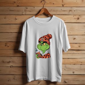 Grinch Boujee Cincinnati Bengals Football Fan Holiday T-Shirt