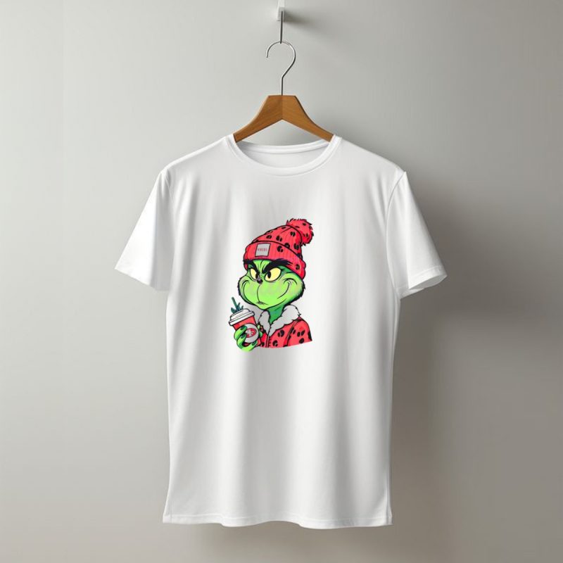 Grinch Boujee San Francisco 49Ers Coffee Winter Look T Shirt T Shirt 1