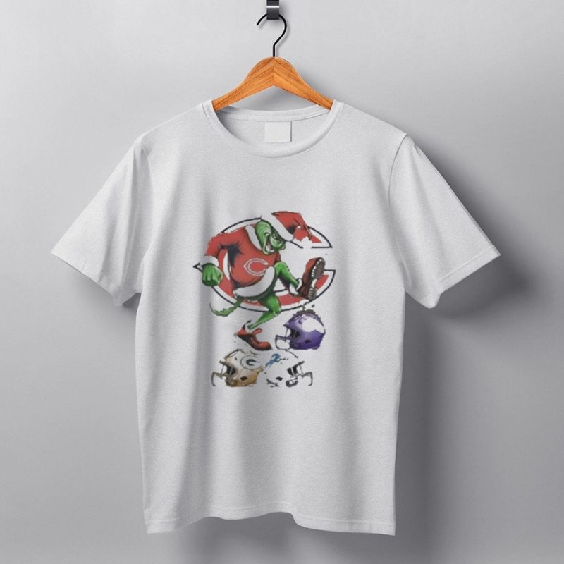 Grinch Christmas Chicago Bears Crush Nfc North Rivals Helmets T Shirt 1 T Shirt 1