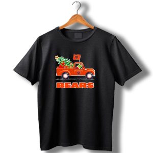 Grinch Driving Christmas Truck With Chicago Bears T Shirt