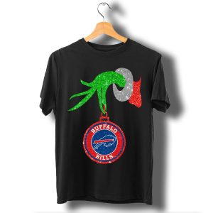 Grinch Hand Holding Buffalo Bills Christmas T Shirt