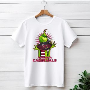 Grinch Holding Arizona Cardinals Football T-Shirt