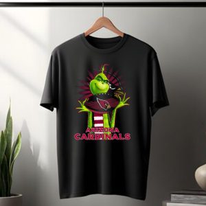 Grinch Holding Arizona Cardinals Football T-Shirt