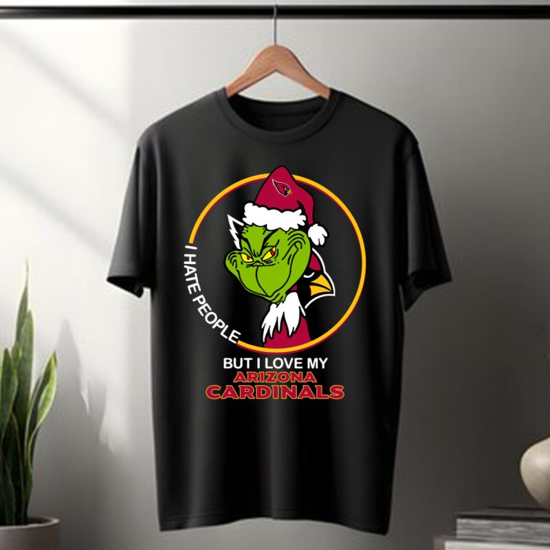 Grinch I Hate People But I Love My Arizona Cardinals T Shirt T Shirt 1