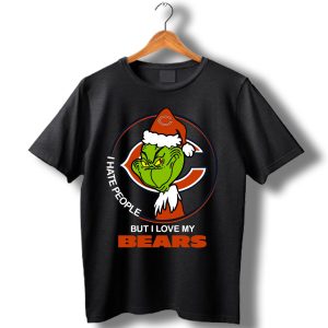 Grinch I Hate People But I Love My Chicago Bears T-Shirt