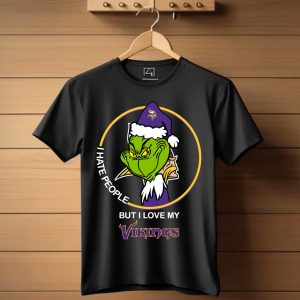 Grinch I Hate People But I Love My Minnesota Vikings T-Shirt