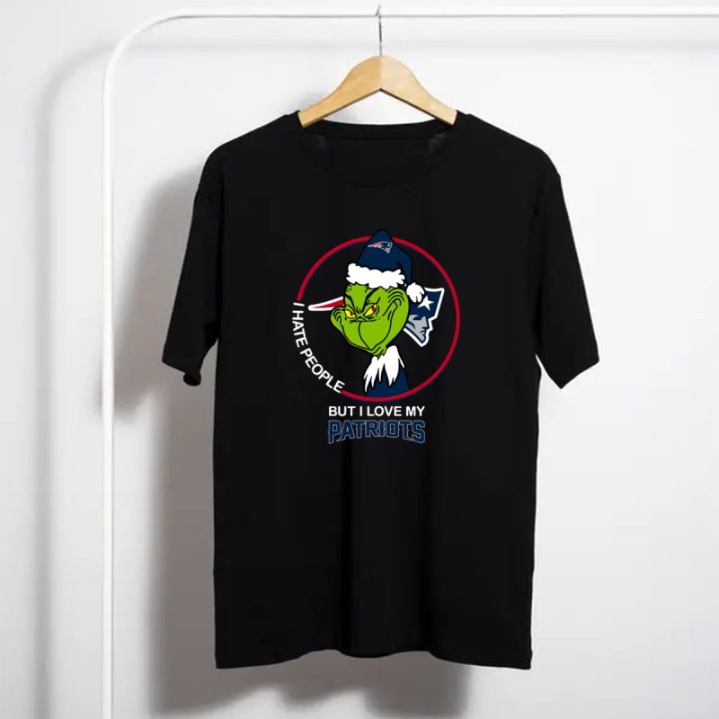 Grinch I Hate People But I Love My New England Patriots Shirt T Shirt 1