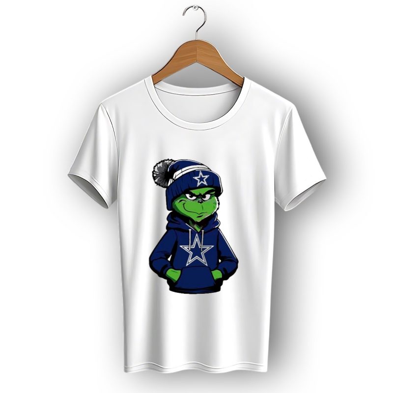 Grinch In Dallas Cowboys Hoodie And Beanie With Star T Shirt 1 T Shirt 1