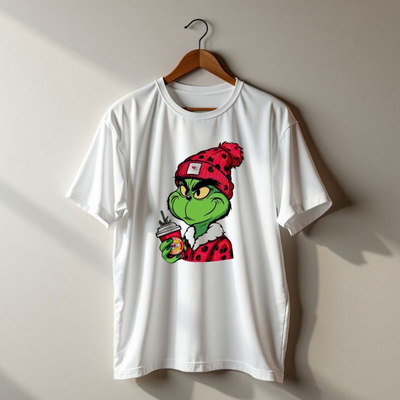 Grinch Kansas City Chiefs Leopard Print Coffee Cup T Shirt T Shirt 1 1