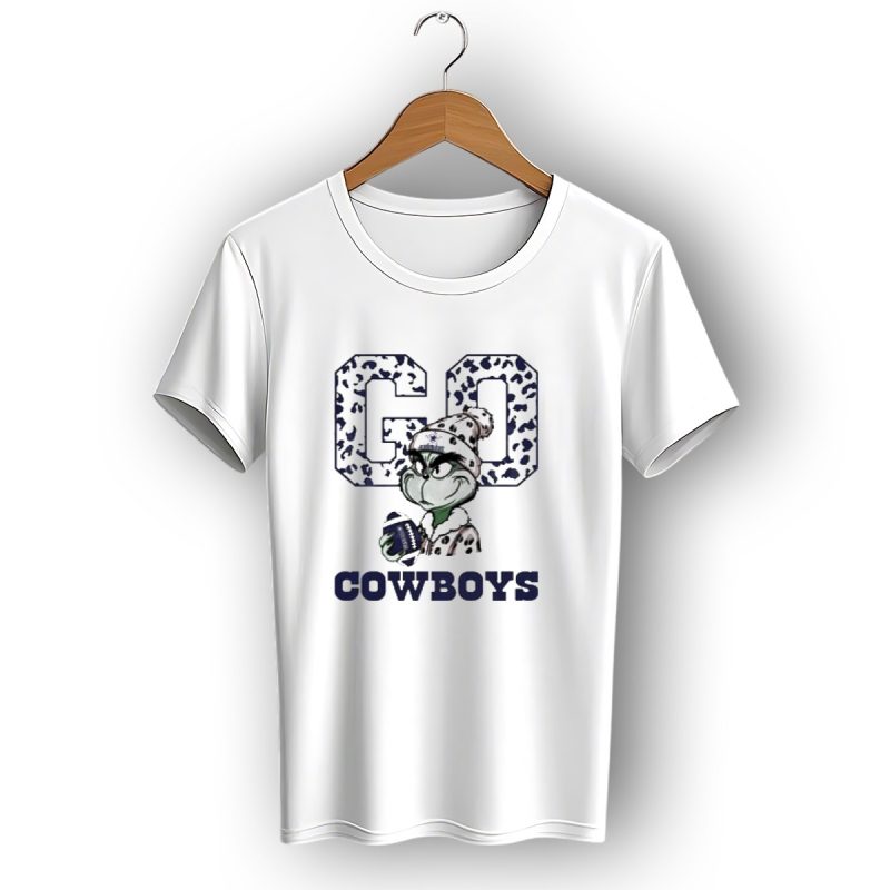 Grinch Leopard Go Cowboys Football Christmas Dallas Cowboys T Shirt 1 T Shirt 1