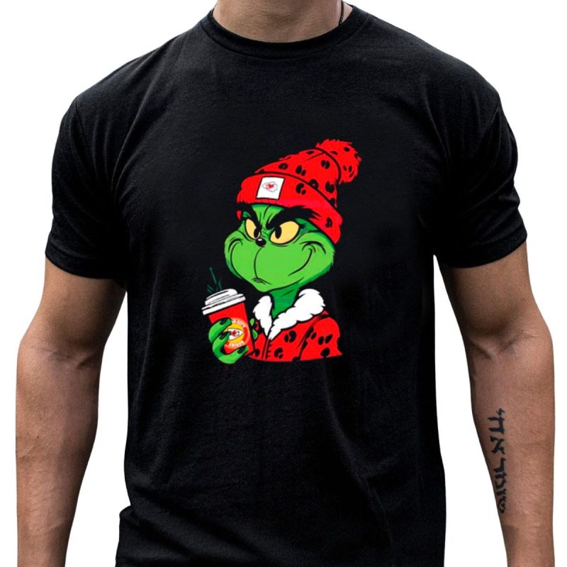 Grinch Leopard Kansas City Chiefs Coffee Beanie T Shirt T Shirt 1 1