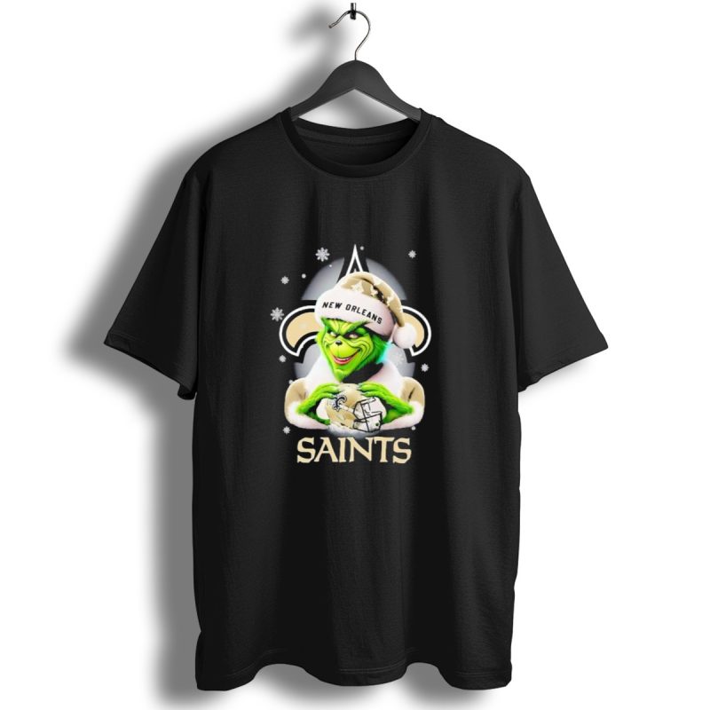 Grinch New Orleans Saints Christmas Snowflakes Football T Shirt 1 T Shirt 1