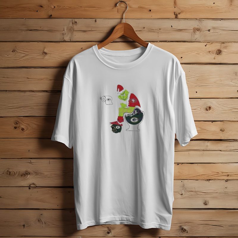 Grinch San Francisco 49Ers Toilet Green Bay Packers 2024 Playoffs T Shirt T Shirt 1 1