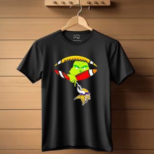 Grinch Stealing Minnesota Vikings Football T Shirt