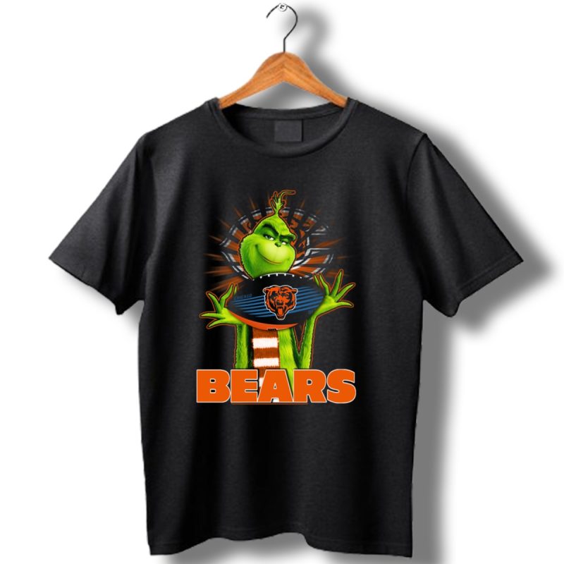 Grinch With Chicago Bears Football T Shirt 1 T Shirt 1
