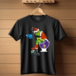 Grinches Chicago Bears Minnesota Vikings Santa ToileT-Shirt
