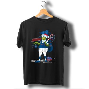 Grinchxmas Buffalo Bills Santa Hat Nfl Football Holiday T-Shirt