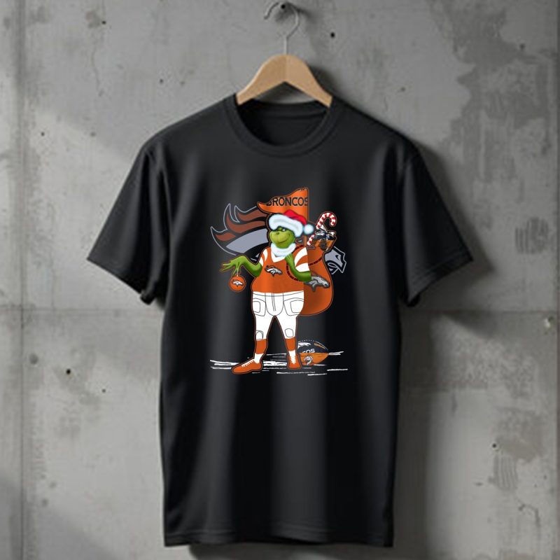 Grinchxmas Denver Broncos Holiday Football Theme T Shirt 1 T Shirt 1