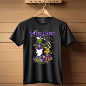Grinchxmas Minnesota Vikings Football Holiday Scene T Shirt