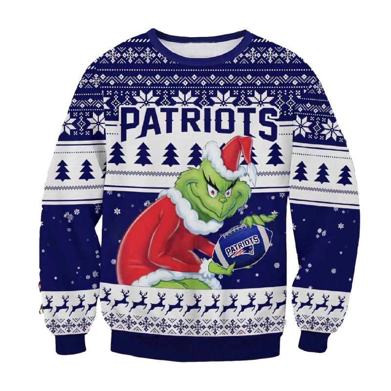 Grnch Santa Claus Patriot Ugly Sweater 1