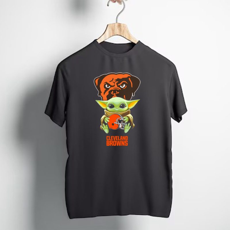 Grogu Cleveland Browns Helmet With Dawg Pound T Shirt 1 T Shirt 1