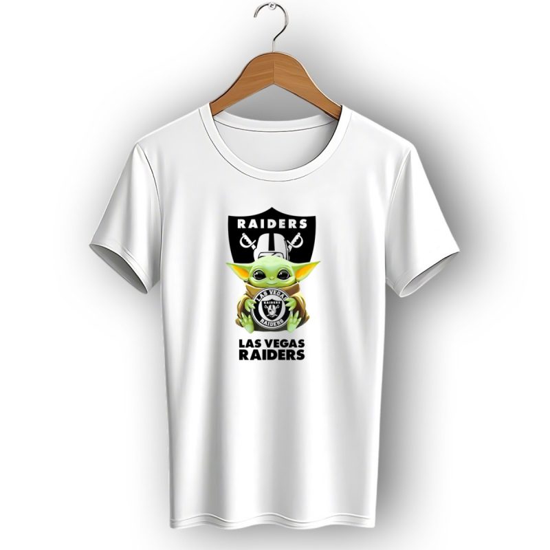 Grogu Holding Las Vegas Raiders Shield With Helmet And Swords T Shirt 1 T Shirt 1