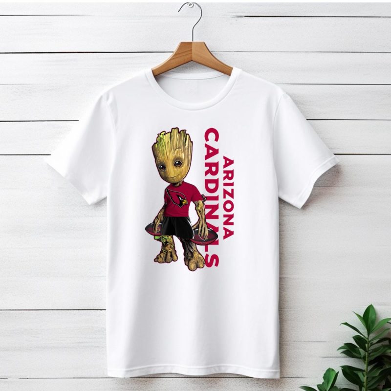 Groot Arizona Cardinals Nfl Fan Art With Team Logo And Character T Shirt 1 T Shirt 1