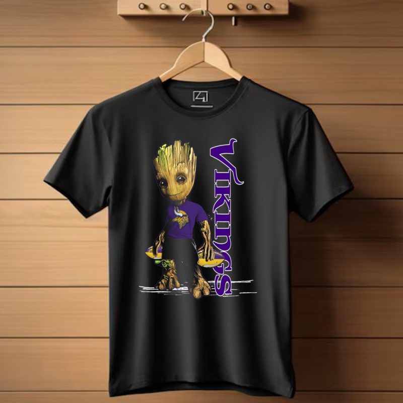 Groot Minnesota Vikings Logo Fan T Shirt 1 T Shirt 1