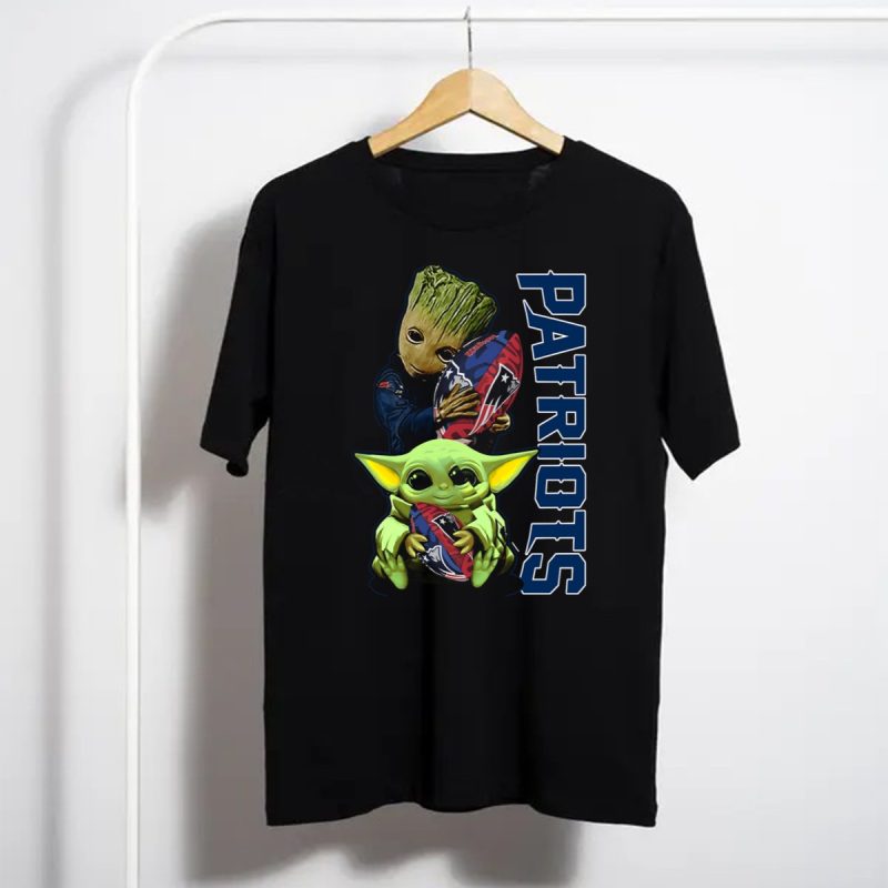 Grzd New England Patriots Baby Yoda And Groot Football Combo T Shirt T Shirt 1
